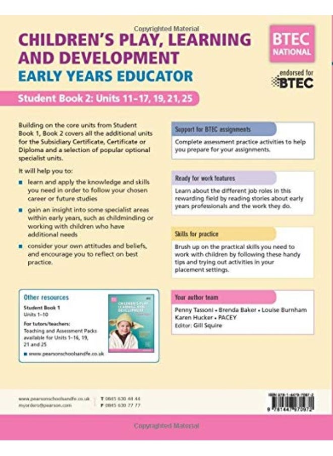 null - BTEC Level 3 National Children's Play, Learning & Development Student Book 2 (Early Years Educator): Revised for the Early Years Educator - Image 1