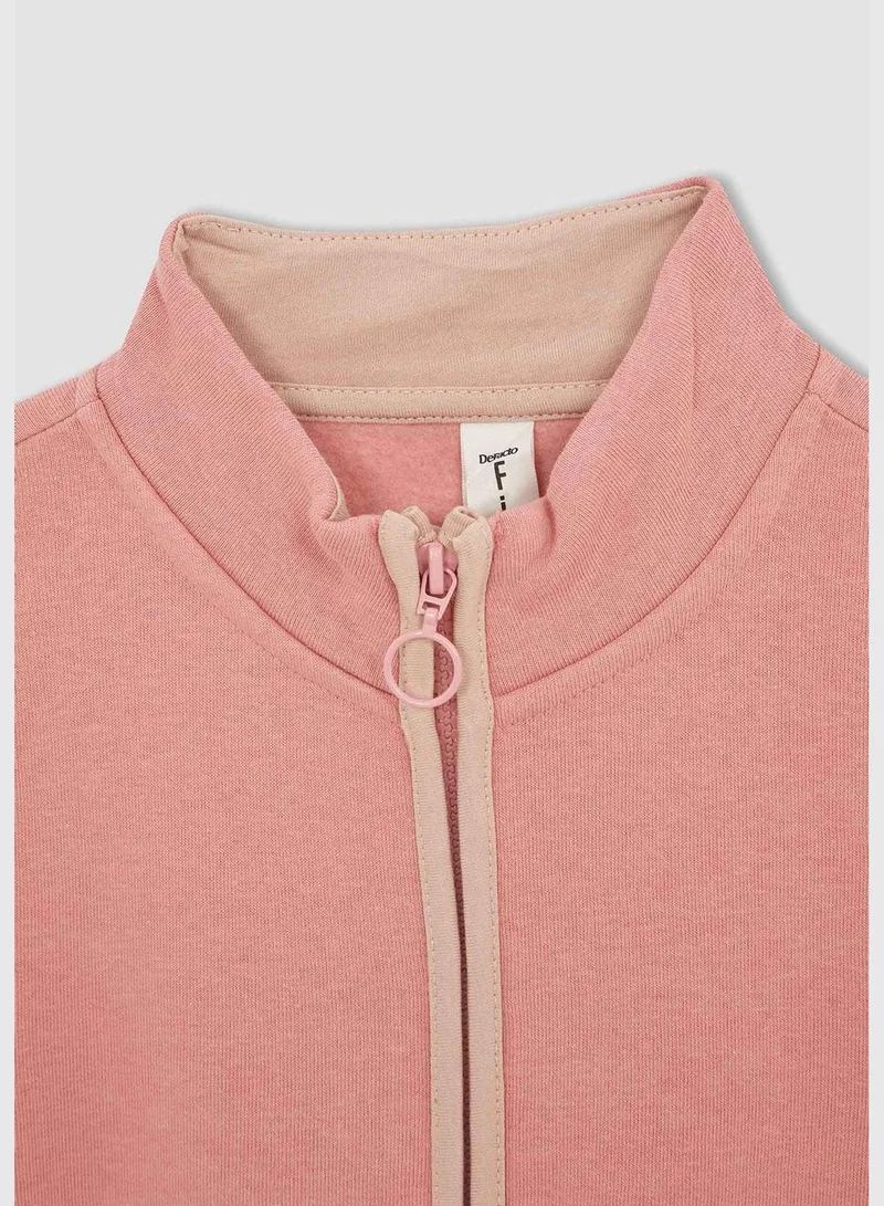 DeFacto Regular Fit Turtleneck Zippered Sweatshirt