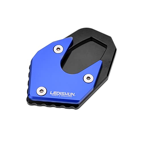 LEDISHUN Motorcycle Kickstand Pad Side Stand Foot Extension Enlarger Plate Support (for Suzuki Vehicle) Gixxer 250 SF 250 SF 150,155,INTRUDER 150 (Blue) - Image 1