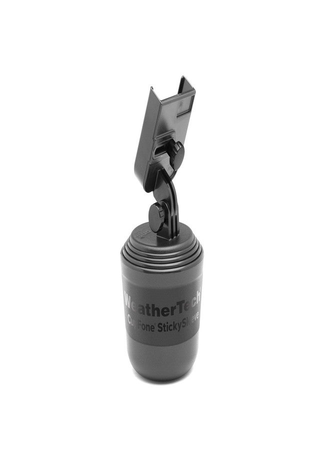 WeatherTech CupFone, Universal Cup Holder Phone Mount for Cars - Adjustable & Secure Fit with Open Access for Charging - Compatible with iPhone, Android - Metal Knobs, Black - Image 1