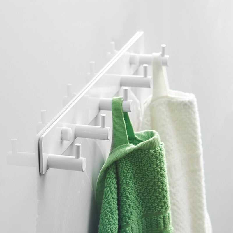 Space Aluminum Door Hook Wall-Mounted Toilet Towel Hook White Wall Hood Hanger Hook - Image 2
