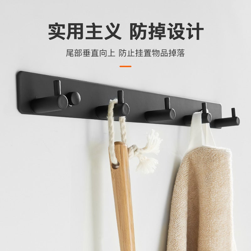 Space Aluminum Door Hook Wall-Mounted Toilet Towel Hook White Wall Hood Hanger Hook - Image 3