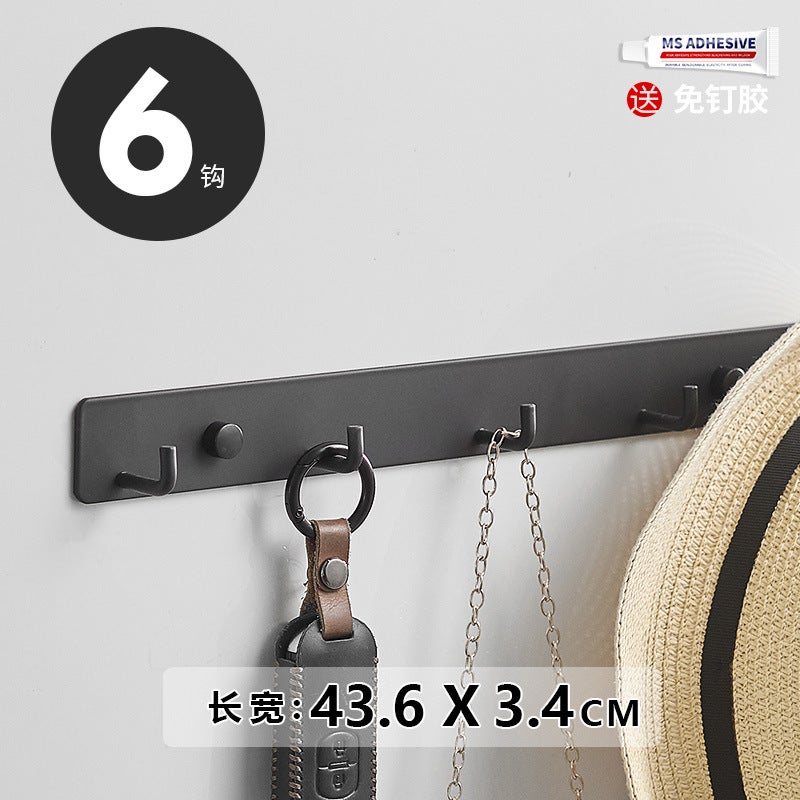 Space Aluminum Door Hook Wall-Mounted Toilet Towel Hook White Wall Hood Hanger Hook - Image 1