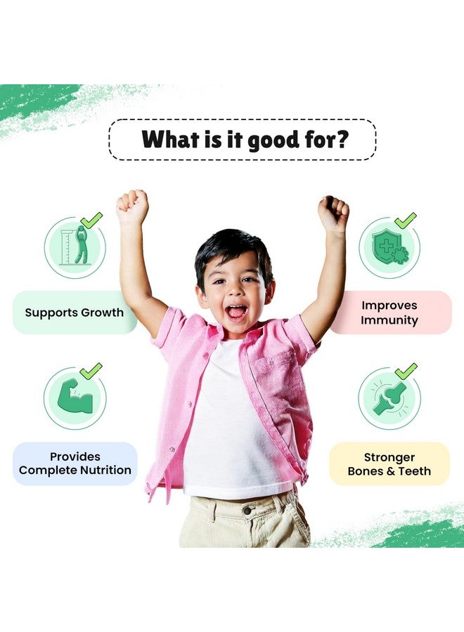 Little Joys Immunity Booster Kit For Kids 2-6 years | Nutrimix Nutrition Powder (350gm) & Multivitamin Gummies (30 Day Pack) | Improves Immunity, Gut Health, & Strength | 100% Vegetarian - Image 2