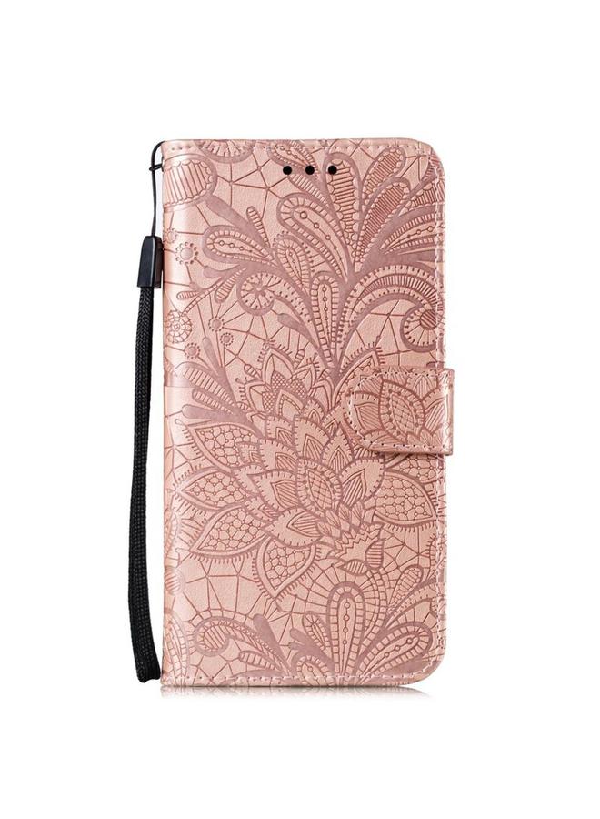 اس-توب جراب هاتف Honor X50i+ من الجلد القابل للطي مع نقش زهور الدانتيل - Image 3