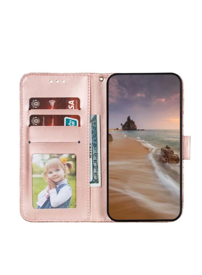 اس-توب جراب هاتف Honor X50i+ من الجلد القابل للطي مع نقش زهور الدانتيل - Image 5