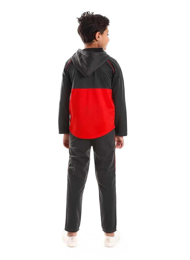 Caesar Boys Training Suit With Pockets And Lined Design. - Image 4