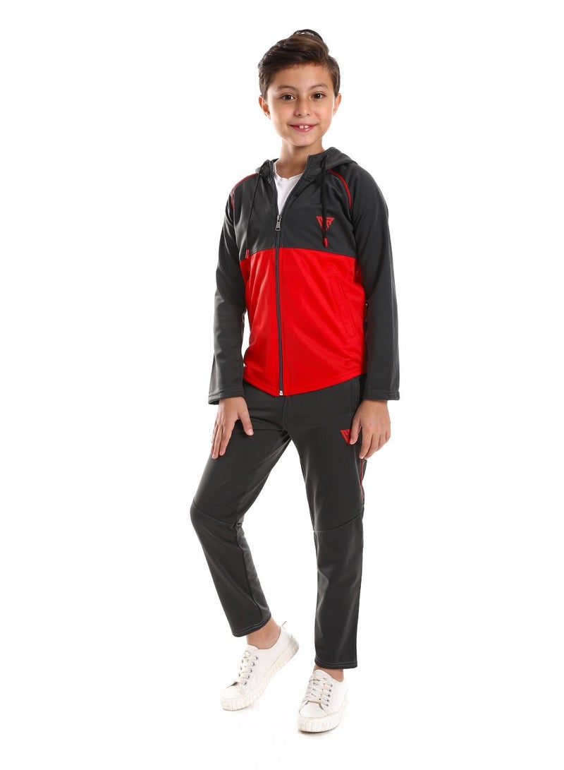 Caesar Boys Training Suit With Pockets And Lined Design. - Image 2