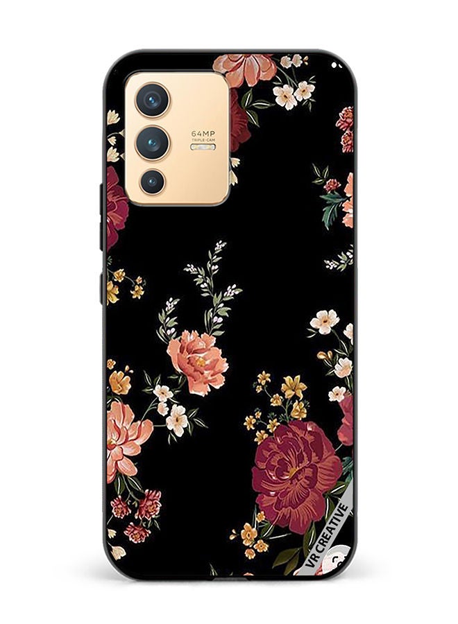 VR CREATIVE Protective Case Cover For Vivo V23 5G Flower Design Multicolour - Image 1