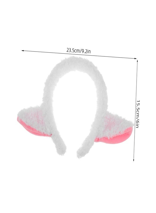 VICASKY Plush Lamb Ear Headband for Boys and Girls Hair Hoop Animal Costume Accessory for Dress up and Cosplay Farm-themed Parties Events - Image 2