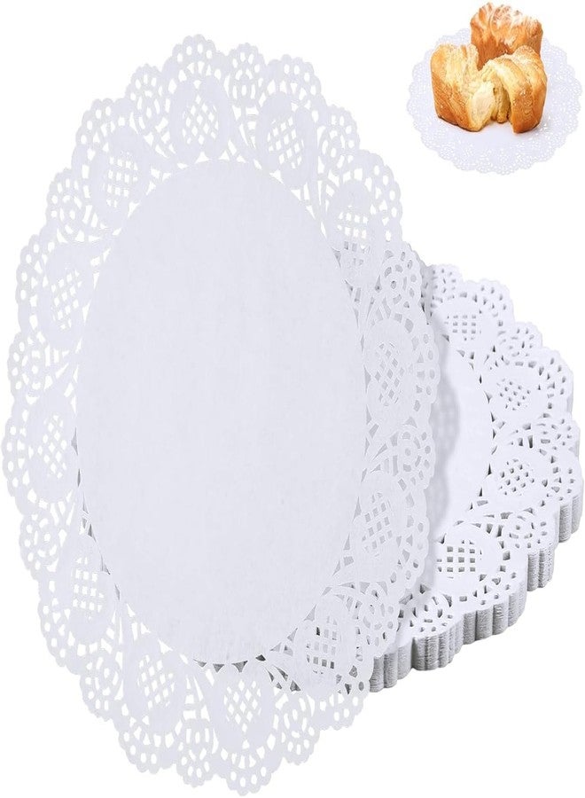 Rosojodg 150 Pcs 6 inch White Lace Paper Doilies Disposable Round for Buffet Cake Fried Food Party Wedding Tableware Decoration, Disposable Doilies Kitchen and Table Linens, Small Paper Doilies - Image 1