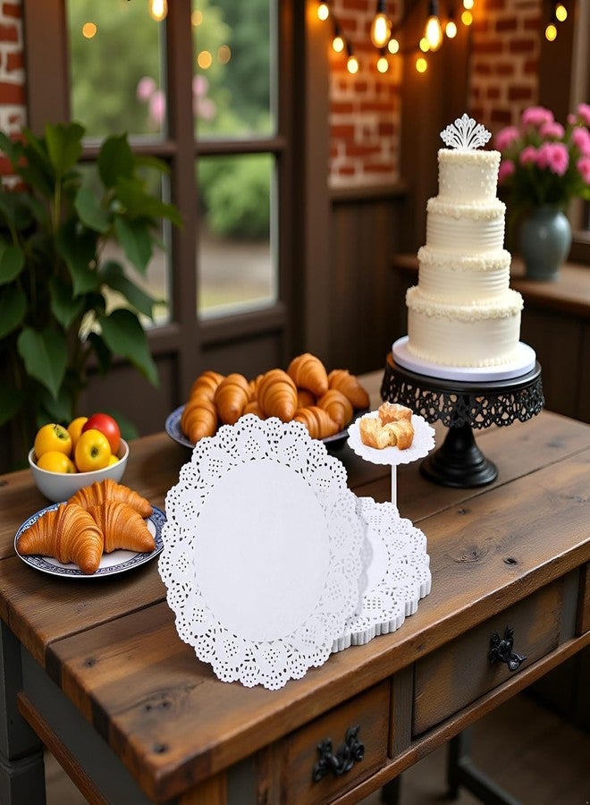 Rosojodg 150 Pcs 6 inch White Lace Paper Doilies Disposable Round for Buffet Cake Fried Food Party Wedding Tableware Decoration, Disposable Doilies Kitchen and Table Linens, Small Paper Doilies - Image 4