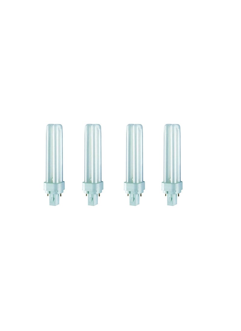 Osram Osram Dulux D Home Decorative Durable Fluorescent Lamp (G24d-2 18W 840 4000K 1200lm) 2 PIN Pack of 4, luminous flux - COOL WHITE  - Image 2