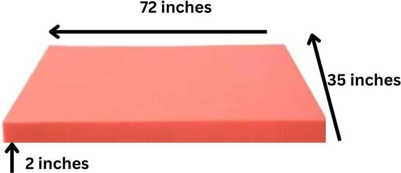 Xpression india Xpression india PU Foam Sheet 32 Density L72xW35xH2 inches 2 inch Single PU Foam Mattress L x W 72 inch x 35 inch  - Image 2