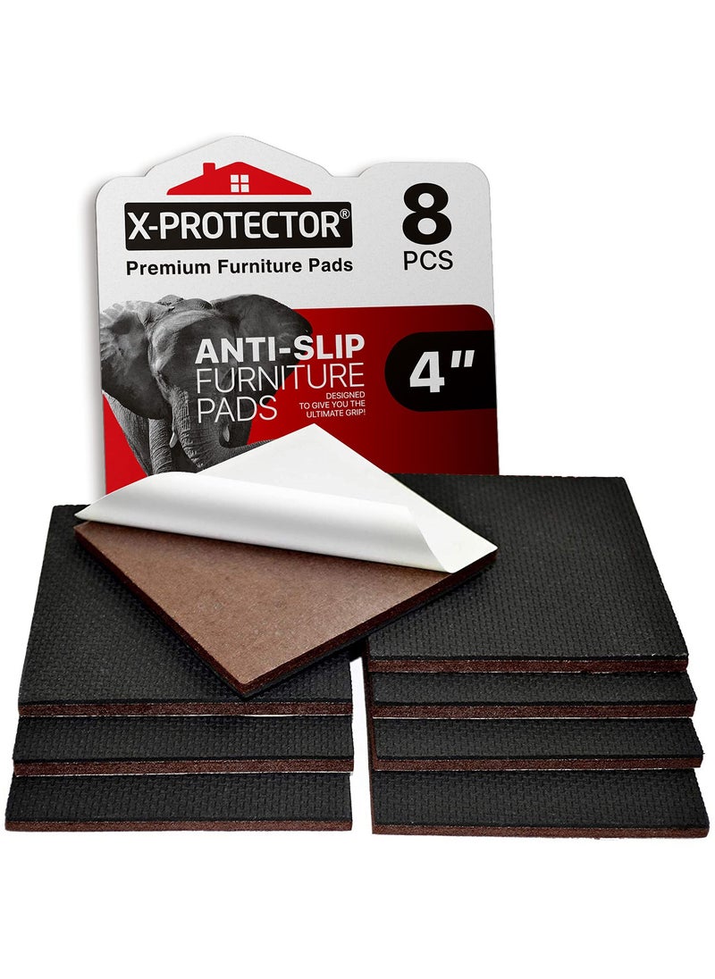 X-Protector XPROTECTOR Non Slip Furniture Pads  8 pcs Premium Furniture Grippers 4 SelfAdhesive Rubber Feet Furniture Feet  Ideal Non Skid Furniture Pad Floor Protectors  Keep Furniture in Place 