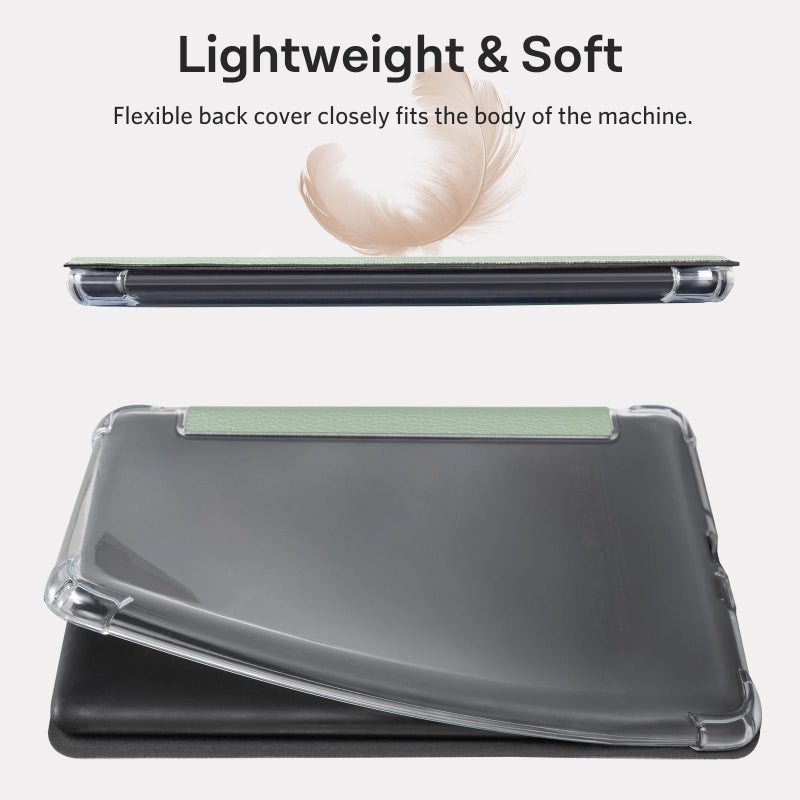 CoBak Case for Kindle Paperwhite (6.8" 11th Generation 2021 Released) & Paperwhite Signature Edition- New PU Leather Cover and Clear Soft Silicone Back Cover with Auto Sleep Wake Feature - Image 3