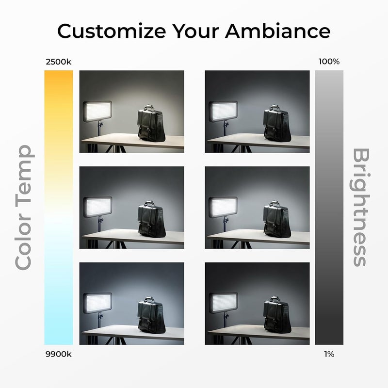 Digitek ® (LED-D300) ضوء LED فائق النحافة 25 واط مع قاعدة ساخنة للتحكم في درجة حرارة اللون 2500k-9900k، لومن 2500LM، متوافق مع الكاميرا، الحامل الثلاثي، وكاميرا الفيديو لتصوير الصور والفيديو (البطارية غير مشمولة) - Image 5