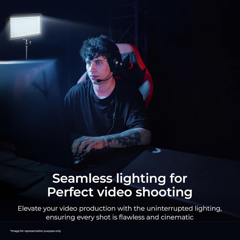 Digitek ® (LED-D300) ضوء LED فائق النحافة 25 واط مع قاعدة ساخنة للتحكم في درجة حرارة اللون 2500k-9900k، لومن 2500LM، متوافق مع الكاميرا، الحامل الثلاثي، وكاميرا الفيديو لتصوير الصور والفيديو (البطارية غير مشمولة) - Image 4