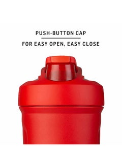BlenderBottle Strada Shaker Cup Insulated Stainless Steel Water Bottle with Wire Whisk, 24-Ounce, White  - Image 2