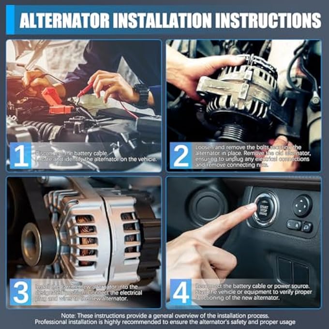 HLUCHY Alternator Fits For Accord 2013 2014 2015 2016 2017 2.4L Automatic CVT Transmission 31100-5A2-A02 31100-5A2-A02RM 31100-5A2-AA000M2 A005TL0581 A005TL0581ZC - Image 4