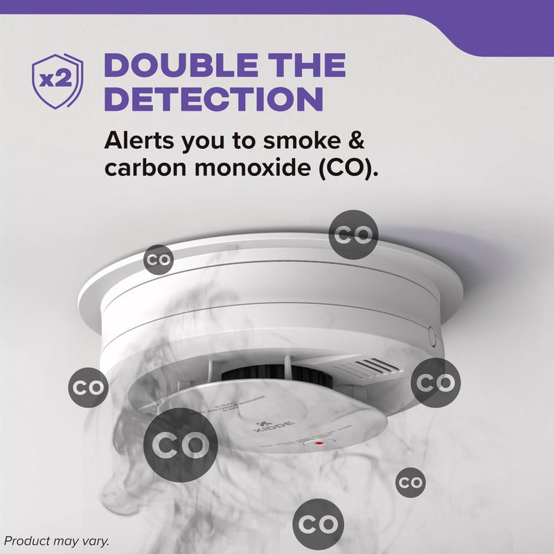 Kidde Hardwired Smoke & Carbon Monoxide Detector  Aa Battery Backup Smoke Alarm  Interconnectable  Led Warning Light Indicators  2 Pack - Image 3