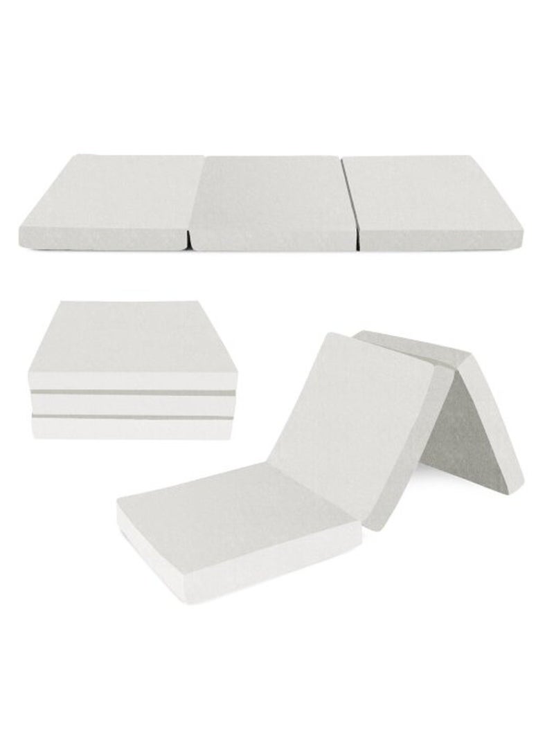 COMFY FOLDING SEMI MEDICATED PORTABLE MATTRESS WHITE SINGLE 45 - Image 4