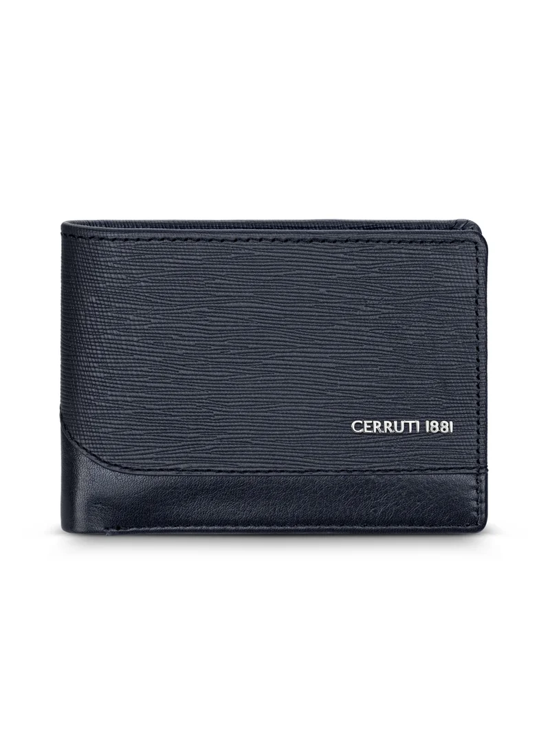 CERRUTI 1881 Contrast Blue Leather Wallet for Men's