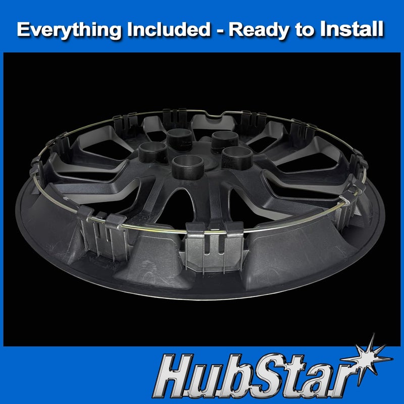 Hubstar Hubcap Replacement for Nissan Altima 2013-2018, 16-inch Premium Wheel Cover, Silver, (1 Piece) - Image 4