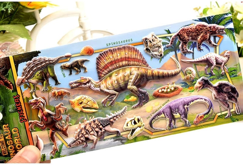 DEOXY Vinyl Pack of 4 Dinosaur Wax Seal Stickers - Decorative Self-Adhesive for Plastic,Wedding Envelopes,Invitations - 3D Seal Stickers (DS-SL-QS(13-16)),8 cm,Multi Color - Image 4