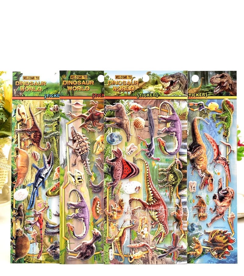 DEOXY Vinyl Pack of 4 Dinosaur Wax Seal Stickers - Decorative Self-Adhesive for Plastic,Wedding Envelopes,Invitations - 3D Seal Stickers (DS-SL-QS(13-16)),8 cm,Multi Color - Image 2