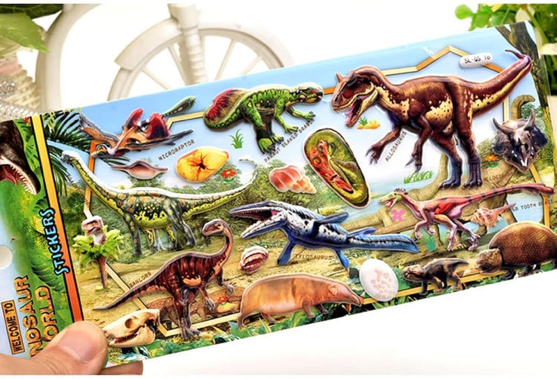 DEOXY Vinyl Pack of 4 Dinosaur Wax Seal Stickers - Decorative Self-Adhesive for Plastic,Wedding Envelopes,Invitations - 3D Seal Stickers (DS-SL-QS(13-16)),8 cm,Multi Color - Image 3