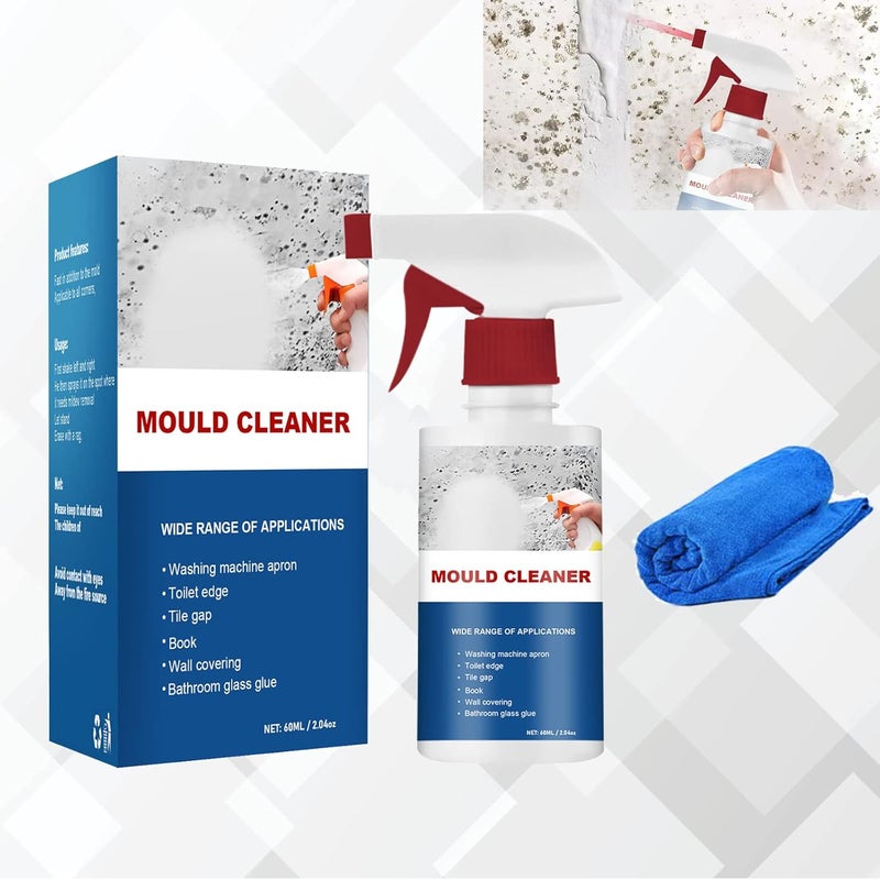 woobles Mildew Cleaner Foam, Mould Cleaner Spray, Household Mildew Removal Foam Spray, for Tub/Tilex/Wall/Bathroom Floor/Kitchen, 60ml (1) 1 - Image 1