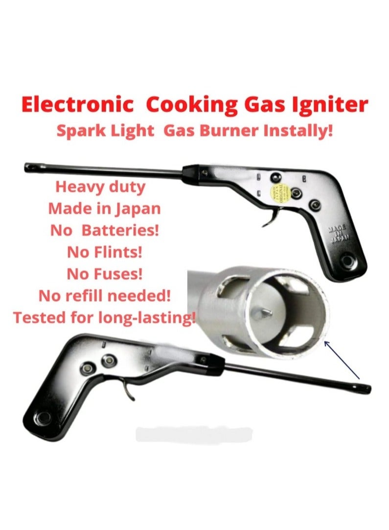 Kitchen Lighter Metal Self Sparking Metal Kitchen Lighter for Stove Ignition - Electronic Lighter for Kitchen Stoves Made of Steel Suitable for Gas Grills, BBQ, Cooking Stoves, Ovens Kitchen Lighter Self Ignition Stainless Steel Kitchen Lighter for Stove - Electronic Lighter for Grill and Stove Ignition - Kitchen Stove Ignition for Candle Stove, BBQ and Camping - Metal Kitchen Lighter with Sparking for Stove Ignition - Stove Lighter  - Image 4