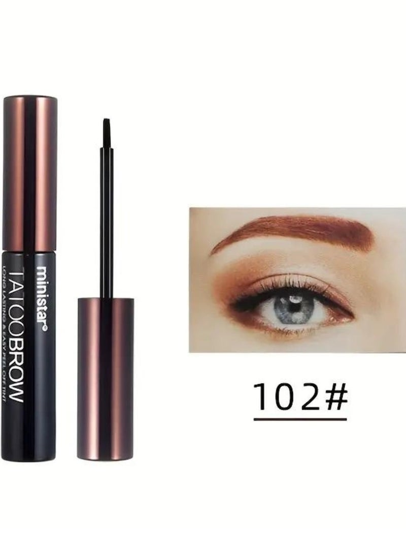 Ministar - Tattoo Brow Peel Off Tint Long Lasting and Easy 3 Days Peel Off Tint Tattoo Eyebrow Gel Enriched with Royal Jelly and Aloe Vera Waterproof and Smudge proof Peel Off Tint Light Brown - Image 1