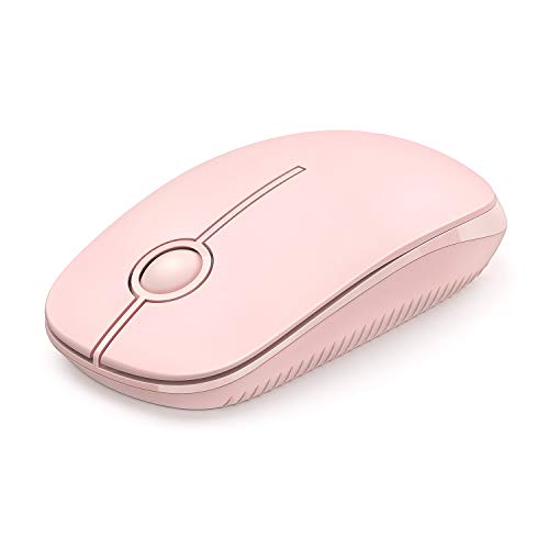 VssoPlor Wireless Mouse, 2.4G Slim Portable Computer Laptop Mouse with Nano Receiver Quiet Silent Optical Mice for Notebook, PC, Laptop, Computer-Pure Pink - Image 1