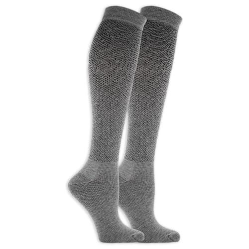 Dr. Scholl's Mens Graduated Compression Over The Calf - 2 & 3 Pair Packs Energizing Comfort And Fatigue Relief Casual Sock, Charcoal Heather, 7-12 US - Image 1