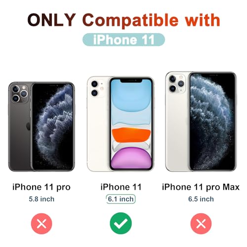 Meliya Magnetic Case for iPhone 11 Phone Case with MagSafe, Camera Protection Ultra Slim Shockproof Bumper Liquid Silicone Case with Microfiber Lining, Grass Purple - Image 2