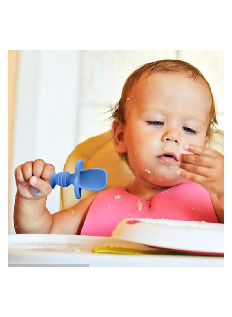 Bukela Toddler Forks And Spoons, Soft Kids Cutlery Set Spoon Fork Set Baby Forks And Spoons, Bite-Resistant Baby Feeding Utensils Safe Silicone Baby Tableware for Baby And Toddler - Image 3