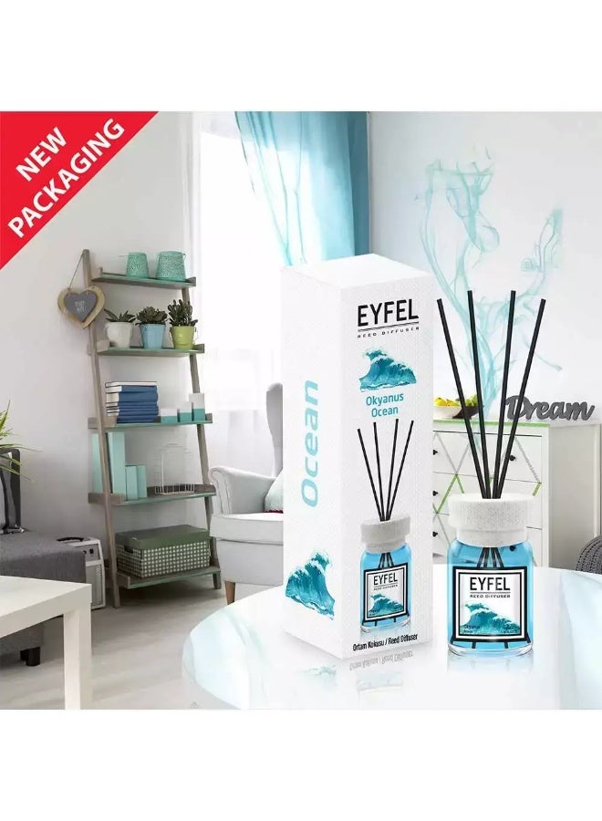 Eyfel Reed Diffuser Ocean Perfume Aroma Home Fragrance- 120ml - Image 2
