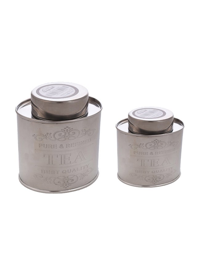 AL SANIDI Indian Stainless steel Spices storage, Tea, coffee and sugar storage for trips, Silver, 10x12.5 Cm - Image 3