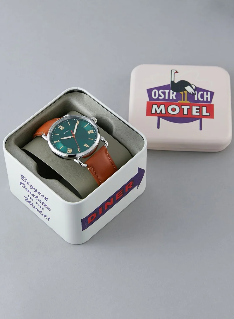 FOSSIL Fs5737 Leather Strap Analog Watch