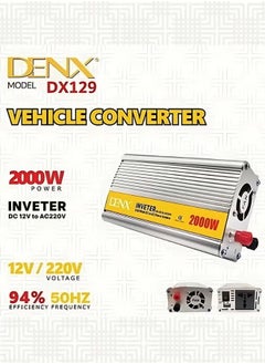 Denx DENX DX129 2000W 12V to 220V Automotive Power Inverter with USB Port and Fast Charger  - Image 3
