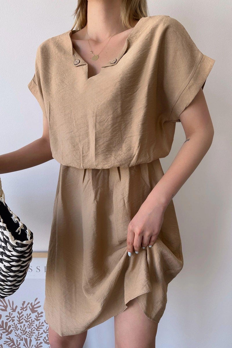 Weshaya Dress Women Beige - Image 4