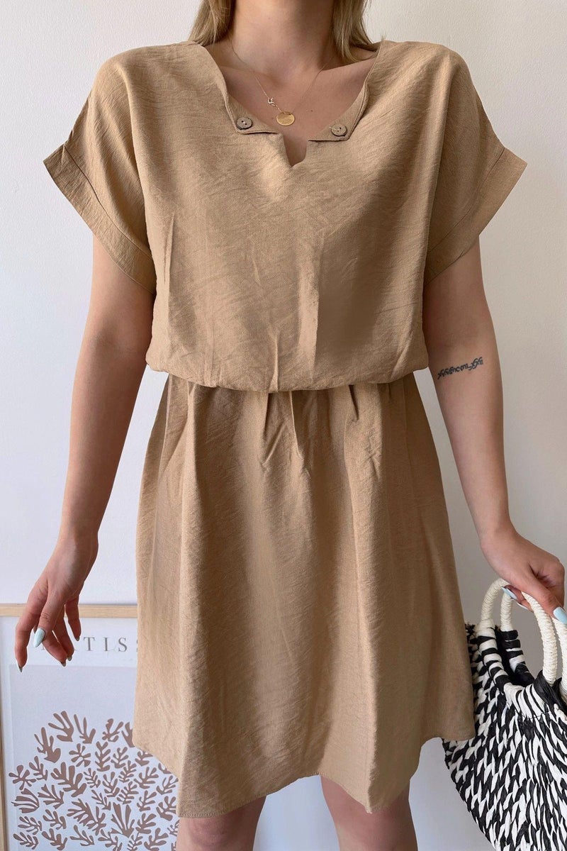Weshaya Dress Women Beige - Image 5