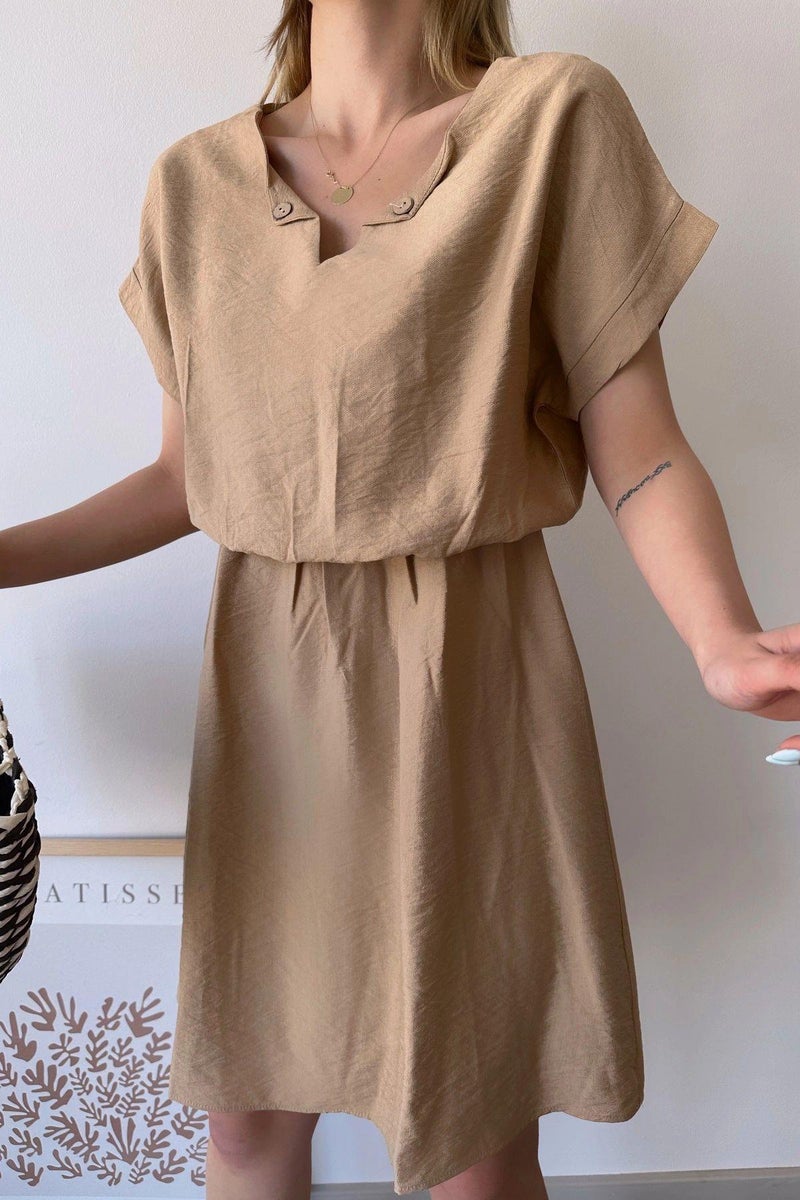 Weshaya Dress Women Beige - Image 2