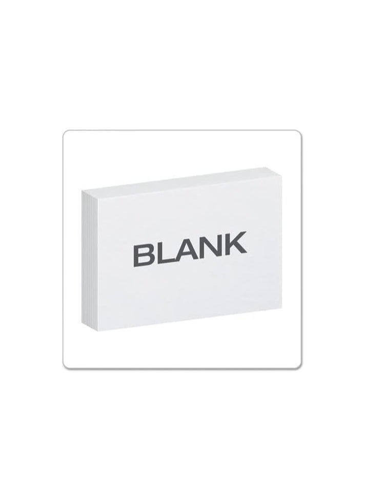 MARKQ Blank Flash Cards 100 Pack Plain White Index Cards for Business, Office School Learning Revision Record Cards, 4” x 6”, 180GSM  - Image 3