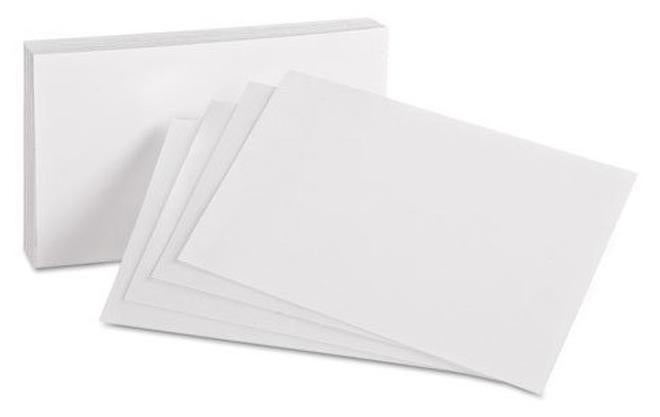 MARKQ Blank Flash Cards 100 Pack Plain White Index Cards for Business, Office School Learning Revision Record Cards, 4” x 6”, 180GSM - Image 1