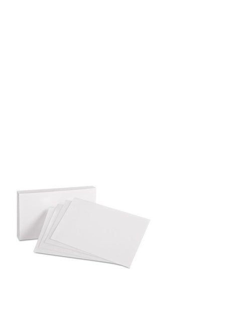 Blank Flash Cards 100 Pack Plain White Index Cards for Business, Office School Learning Revision Record Cards, 4” x 6”, 180GSM