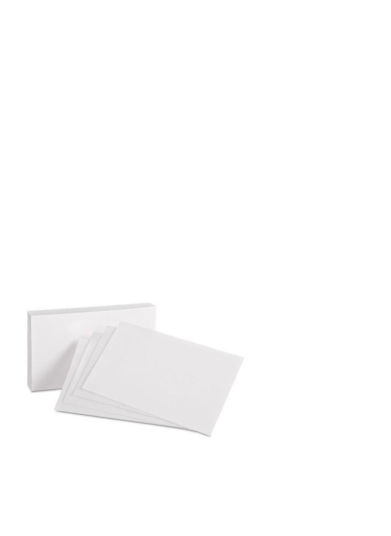 MARKQ Blank Flash Cards 100 Pack Plain White Index Cards for Business, Office School Learning Revision Record Cards, 4” x 6”, 180GSM  - Image 1