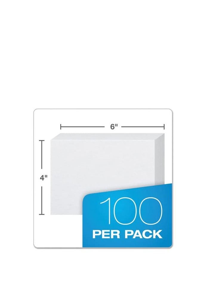 MARKQ Blank Flash Cards 100 Pack Plain White Index Cards for Business, Office School Learning Revision Record Cards, 4” x 6”, 180GSM  - Image 2